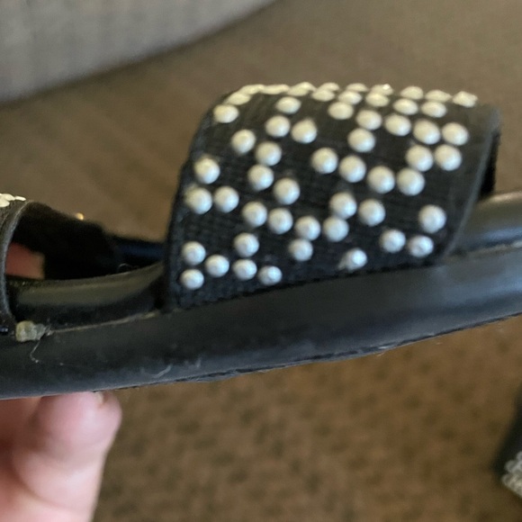 IMPI STRETCH WOMENS SIZE 6 WEDGE SANDALS WITH BLING - Picture 6 of 8